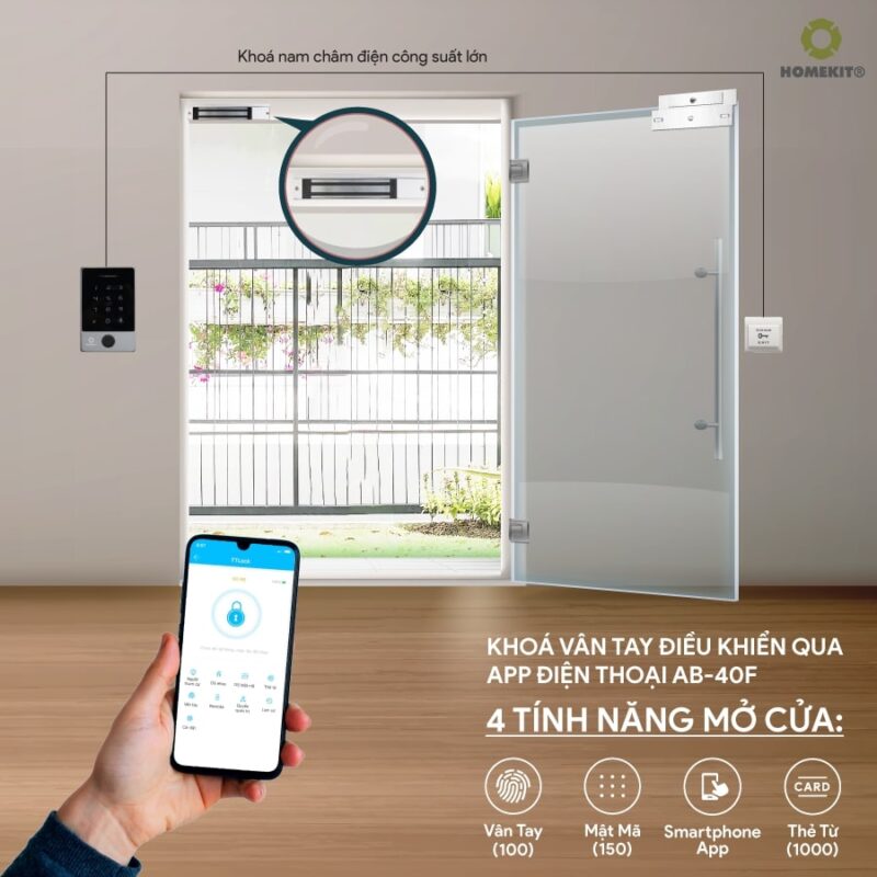Khóa cửa vân tay nhà trọ, chung cư, văn phòng HF11 trọn gói - Ảnh 2