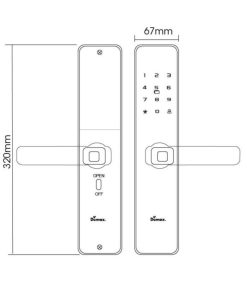 Alternative view of Khoá cửa gỗ thông minh Demax SL-C320 BL App wifi – Của Đức