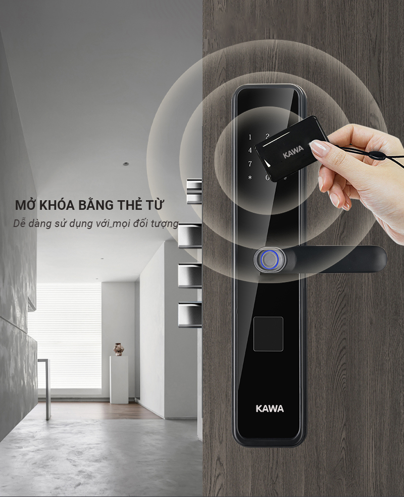 Khóa cửa vân tay KAWA-K204 - Ảnh 4