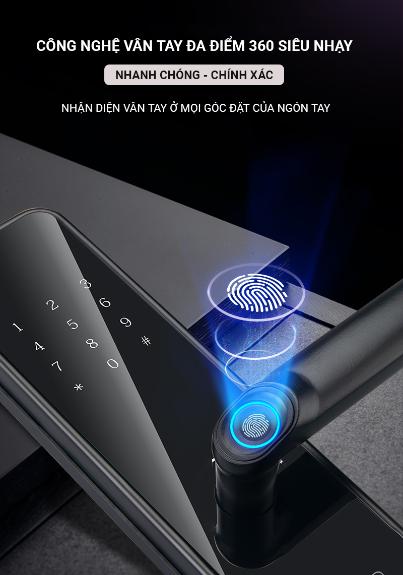 Khóa cửa vân tay KAWA-K204 - Ảnh 3