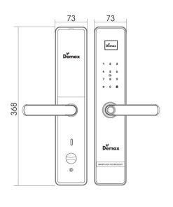 Alternative view of Khoá cửa vân tay Demax EL619 BN App Wifi của Đức