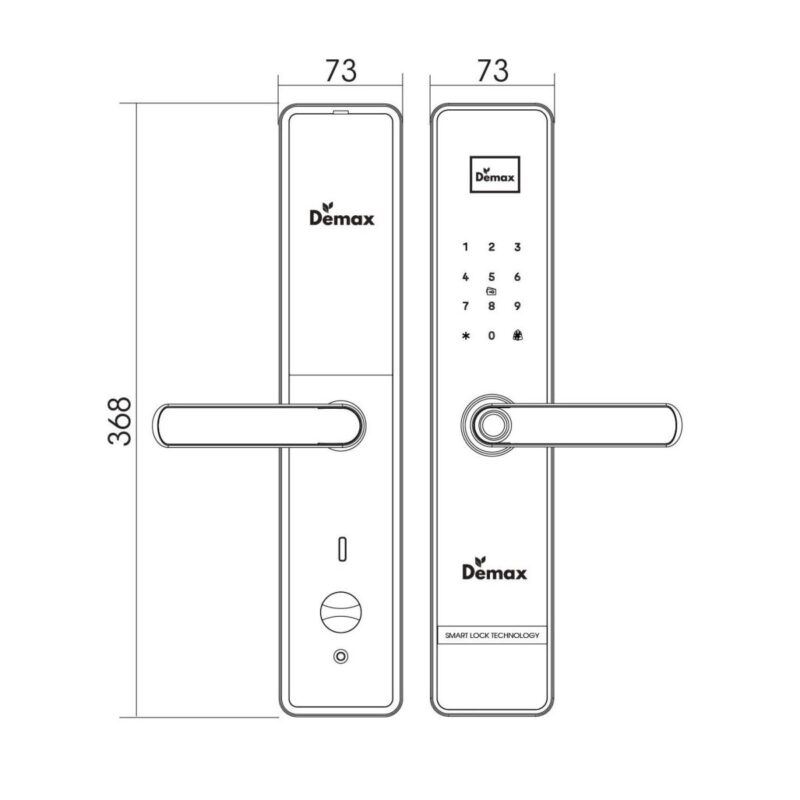 Khoá cửa vân tay Demax EL619 BN App Wifi của Đức - Ảnh 2